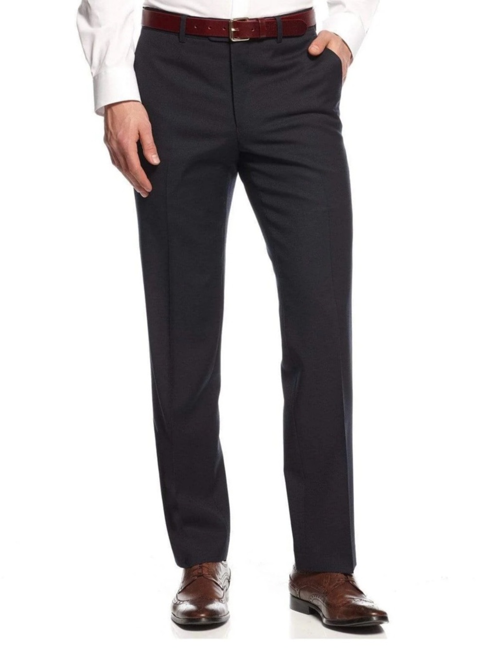 Bar III Black Wool Blend Skinny Fit Dress Pants